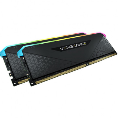 Модуль пам'яті для комп'ютера DDR4 16GB (2x8GB) 3200 MHz Vengeance RGB RS Black Corsair (CMG16GX4M2E3200C16)