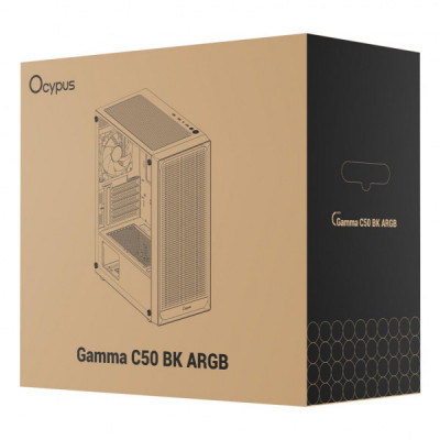Корпус для ПК OCYPUS GAMMA C50 BK ARGB (GAMMA-C50-BKG400XX-GL)
