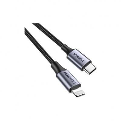 Дата кабель USB-C to Lightning 1.5m US304 MFI Black Ugreen (US304/60760)