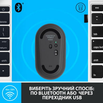 Мишка Logitech M350 Wireless Graphite (910-005718)