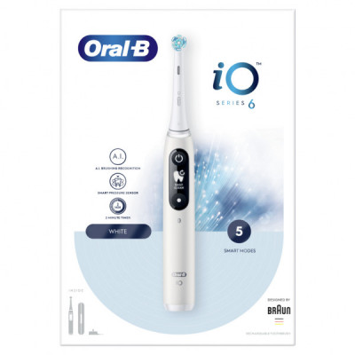 Електрична зубна щітка Oral-B iO Series 6 iOM6.1A6.1K 3753 White (4210201381648)