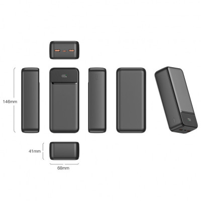 Батарея універсальна SWISSTEN 30000mAh POWER LINE II 22.5W PD QC Black (8595217490635)