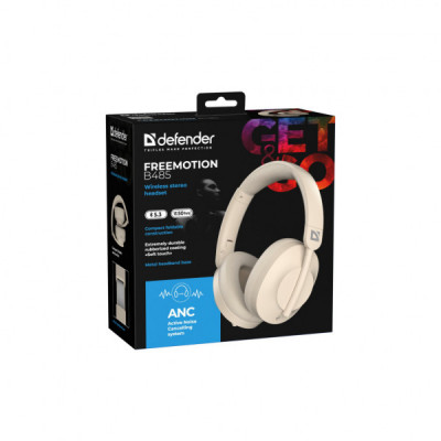 Навушники Defender FreeMotion B485 Bluetooth Beige (63486)