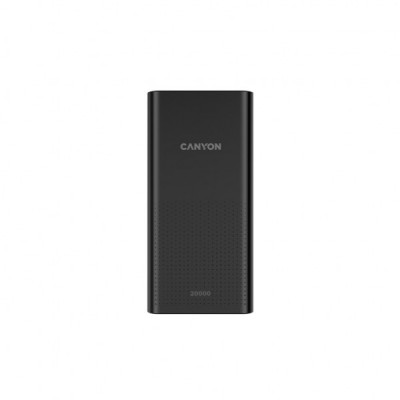 Батарея універсальна Canyon 20000mAh, Input 5V/2A, Output 5V/2.1A(Max), Black (CNE-CPB2001B)