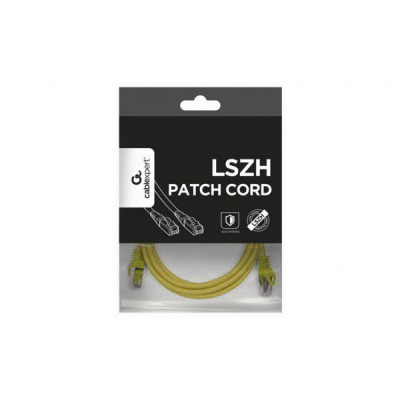 Патч-корд 1м S/FTP Cat 6A CU LSZH yellow Cablexpert (PP6A-LSZHCU-Y-1M)