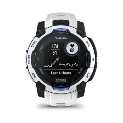 Смарт-годинник Garmin Instinct 3, 45mm, Solar, Whitestone with Whitestone Band, GPS смарт-годинник (010-02934-03)