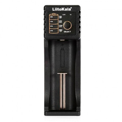 Зарядний пристрій для акумуляторів Liitokala 1 Slot, LED дисплей, USB, 3.7VLion/3.2VLi-Fe/1.2VNIHM/26650/ (Lii-100B)