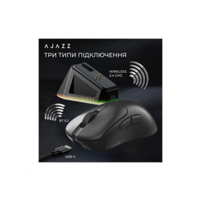 Мишка Ajazz AJ179PRO Wireless/Bluetooth/USB Charging Dock Black (AJ179-PRO-B)