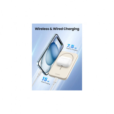 Батарея універсальна Ugreen 5000 mAh 15W Magnetic Wireless USB-C In/Out (PB560) (25207)