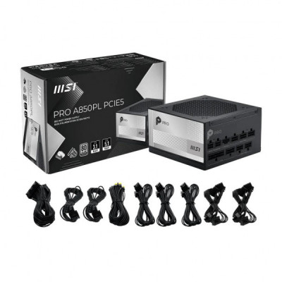 Блок живлення MSI 850W (PRO A850PL PCIE5)