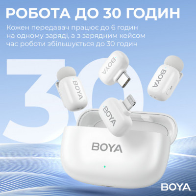 Мікрофон Boya mini-13 Type-C/Lightning White (mini-13) Мікрофон Boya mini-13 Type-C/Lightning White (mini-13)