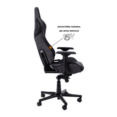Крісло ігрове GT Racer X-8005 Dark Gray/Black Suede