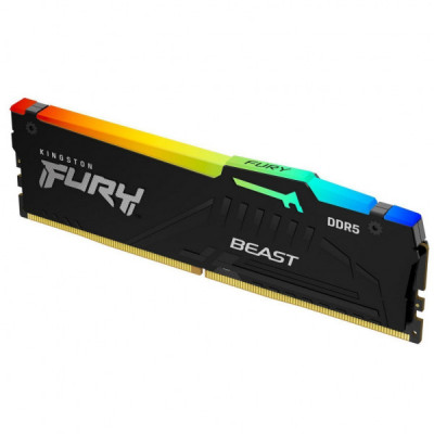 Модуль пам'яті для комп'ютера DDR5 64GB 5600 MHz Beast RGB EXPO Black Kingston Fury (ex.HyperX) (KF556C36BBEA-64)