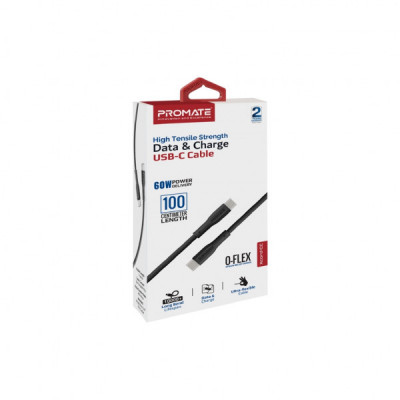 Дата кабель USB-C to USB-C xcord-cc.black Promate (xcord-cc.black)
