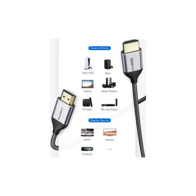 Кабель мультимедійний HDMI to HDMI 1.0m v2.1 Cabletime (CA914661)