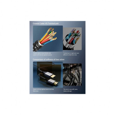 Кабель мультимедійний HDMI to HDMI 1.0m v2.1 Cabletime (CA914661)