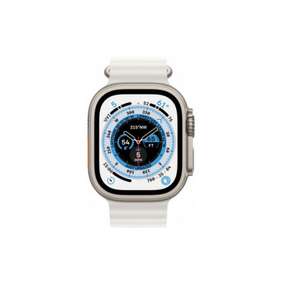 Смарт-годинник Apple Watch Ultra GPS + Cellular, 49mm Titanium Case with White Ocean Band (MNHF3UL/A)