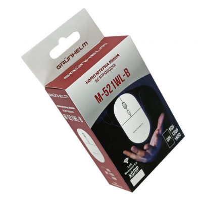 Мишка Grunhelm M-521WL-B Wireless White (126873)