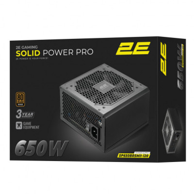Блок живлення 2E 650W Solid Power Pro ATX3.1 GEN5.0 (2E-SP650BRSMII-120) Блок живлення 2E 650W Solid Power Pro ATX3.1 GEN5.0 (2E-SP650BRSMII-120)