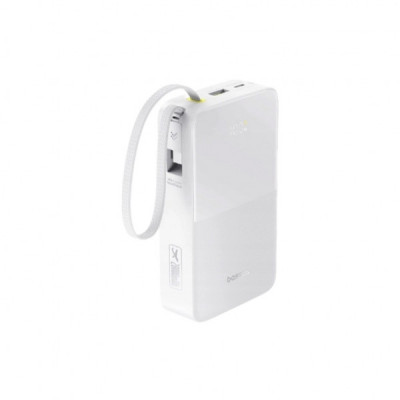 Батарея універсальна Baseus EnerFill FC51 Bipow2 Pro 20000mAh 22.5W build-in cable USB-C white (E0027700)