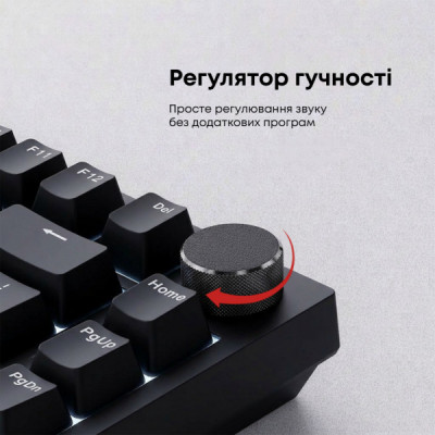 Клавіатура Ajazz AK820 Red Switch USB-C UA Black (AK820-R-B)