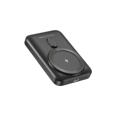 Батарея універсальна Choetech Magnetic Wireless 10000mAh 20W, PD, Qi-15W, USB-C In/Out, with holder, Black (B743-CCBK)