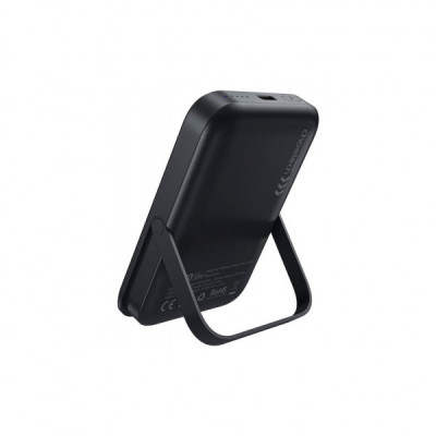 Батарея універсальна Choetech Magnetic Wireless 10000mAh 20W, PD, Qi-15W, USB-C In/Out, with holder, Black (B743-CCBK)