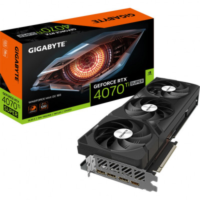 Відеокарта GIGABYTE GeForce RTX4070Ti SUPER 16Gb WINDFORCE MAX OC (GV-N407TSWF3MAX OC-16GD)