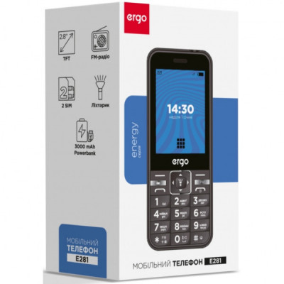 Мобільний телефон Ergo E281 Blue