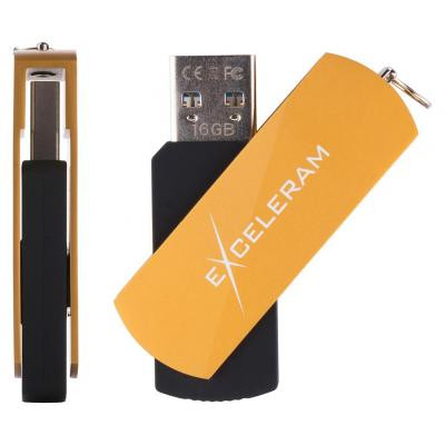 USB флеш накопичувач eXceleram 32GB P2 Series Gold/Black USB 3.1 Gen 1 (EXP2U3GOB32)