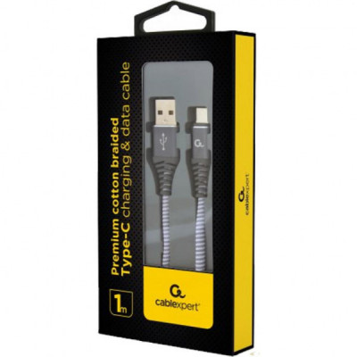 Дата кабель USB 2.0 AM to Type-C 1.0m Cablexpert (CC-USB2B-AMCM-1M-WB2)