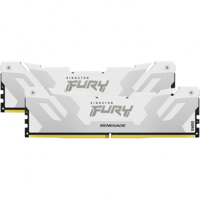 Модуль пам'яті для комп'ютера DDR5 32GB (2x16GB) 7600 MHz Renegade White XMP Kingston Fury (ex.HyperX) (KF576C38RWK2-32)
