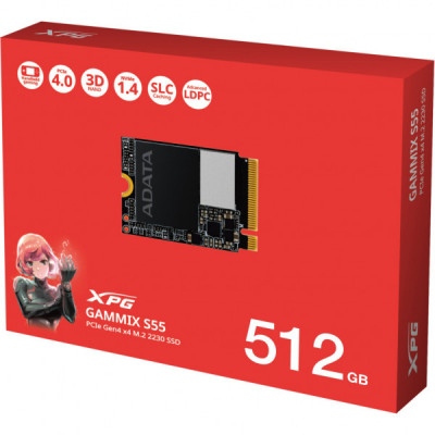 Накопичувач SSD M.2 2230 512GB GAMMIX S55 ADATA (SGAMMIXS55-512G-C)