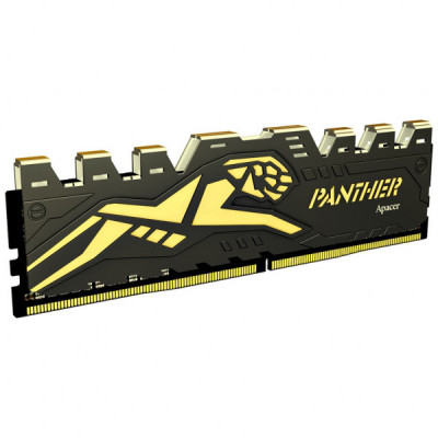 Модуль пам'яті для комп'ютера DDR4 8GB 3200 MHz Panther Black/Gold Apacer (AH4U08G32C28Y7GAA-1)