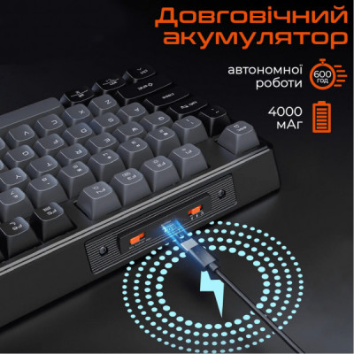 Клавіатура Meetion MK14 Bluetooth/USB Type-C Black (MT-MK14-A-RUA) Клавіатура Meetion MK14 Bluetooth/USB Type-C Black (MT-MK14-A-RUA)