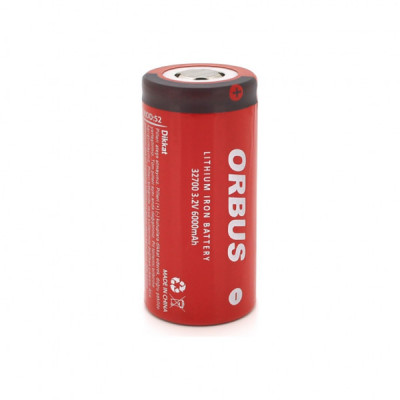 Акумулятор 32700 LiFEPO4, 6000mAh, 3.2V, RED/GREY Orbus (ORB32700-48G)