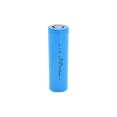Акумулятор 21700 5000mAh, 3.7V, Blue, FlatTop Vipow (ICR21700-5000mAhFT / 31080)