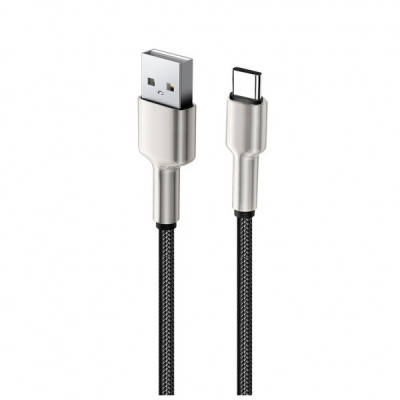 Дата кабель USB 2.0 AM to Lightning 1.0m head metal black ColorWay (CW-CBUL046-BK)