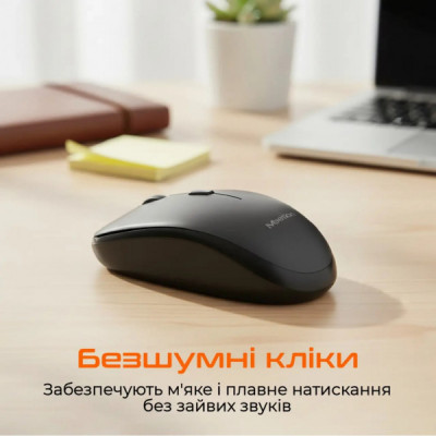 Мишка Meetion BTM100 Wireless/Bluetooth/USB Black (MT-BTM100-A)