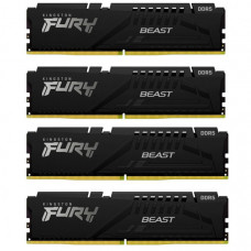 Модуль пам'яті для комп'ютера DDR5 128GB (4x32GB) 5600 MHz Beast Black XMP Kingston Fury (ex.HyperX) (KF556C40BBK4-128)