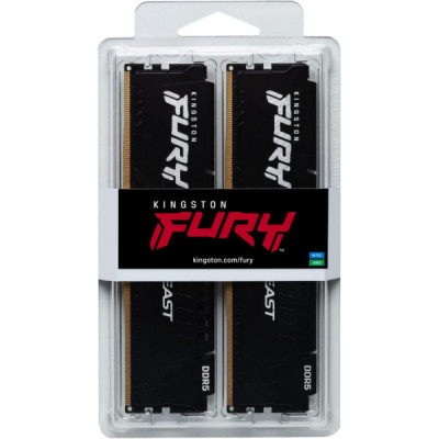 Модуль пам'яті для комп'ютера DDR5 128GB (4x32GB) 5600 MHz Beast Black XMP Kingston Fury (ex.HyperX) (KF556C40BBK4-128)