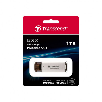 Накопичувач SSD USB Type-C 1TB ESD300 Transcend (TS1TESD300S)