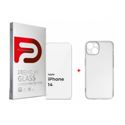 Чохол до мобільного телефона Armorstandart Apple iPhone 14 (Clear glass + Air Series Case) (ARM66923)