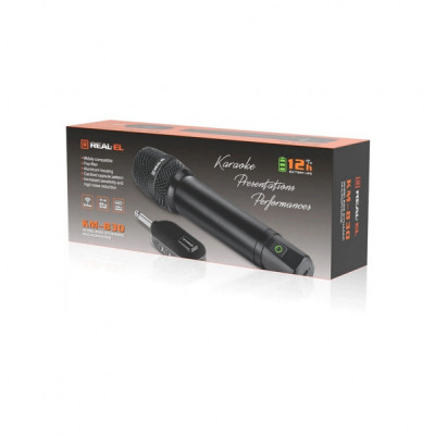 Мікрофон REAL-EL KM-830 Black (EL121900001) Мікрофон REAL-EL KM-830 Black (EL121900001)