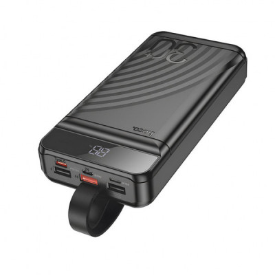 Батарея універсальна HOCO 30000mAh Element PD/20W, QC/22.5W, LED Lamp, Black (J123B / 714735)