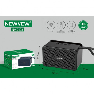 Акустична система NEWVEW NV-9193 BT/USB/TF/FM Black (NWVW-NV-9193-BK)