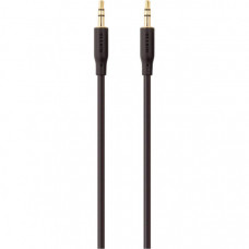 Кабель мультимедійний jack 3.5mm - M/M, portable, 2m, black/gold Belkin (F3Y117BT2M)