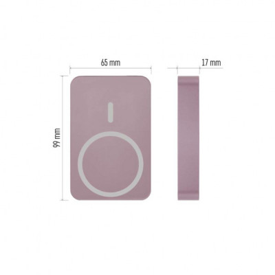 Батарея універсальна EMOS 10000mAh WI1046, 20W, Wireless, salmon (B0551S)