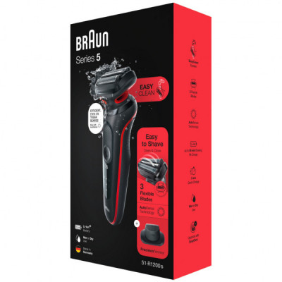 Електробритва Braun Series 5 51-R1200s BLACK / RED