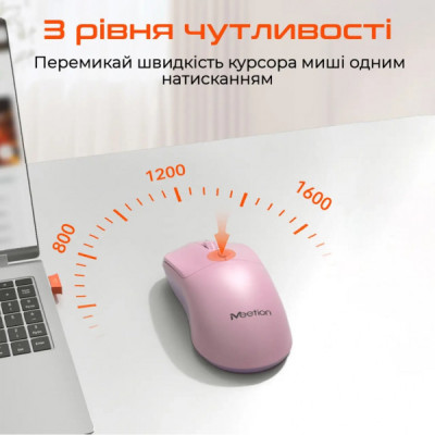 Мишка Meetion R546 Wireless Pink (MT-R546-P) Мишка Meetion R546 Wireless Pink (MT-R546-P)